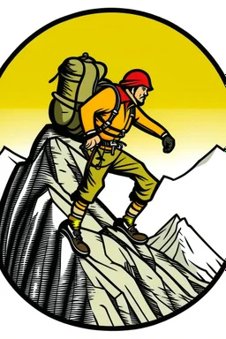 adventurer mountain climber clip art