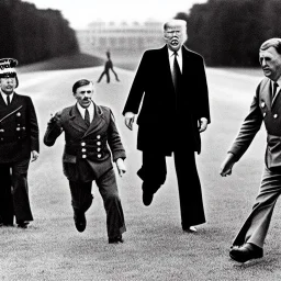 Trump playing tag with hitler