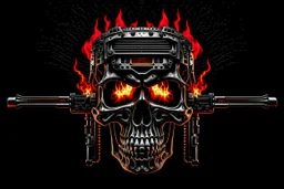 4K. FULL DETAILS. LOGO EMISSION DE RADIO HARDROCK FIRESTARTER TERMINATOR.