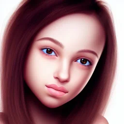 Girl, realistic, cute face