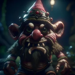 diabolical gnome, madness, monster, 8k, high resolution, cinematic light,