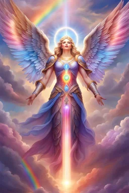Beautiful angel, ufos, rainbows, beautiful colors gardens , flowers, cascades