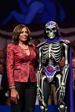 Kamala Harris as skeletor and he-man