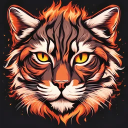 Regal Wildcat in Vector fire art style