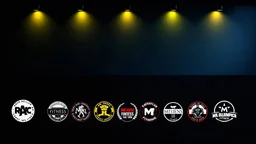 A background design suitable for a fitness club with an amazing color theme with several famous sports, fitness, bodybuilding and Mr. Olympia logos at the bottom of the image.