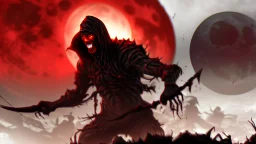 Background horror gaming red moon