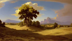 texas hill landscape by poussin