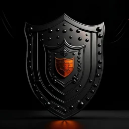 shield luxury and background Fire Black