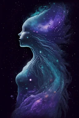 mermaid without face. galaxy