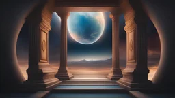 space with five dimensions, door to other world, beautiful reality, enlightenment