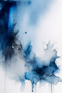 Abstract wet watercolour, grey blue