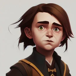 Portrait of a brown haired little wizard kid by Nick Harris