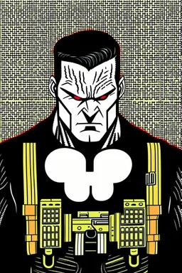 punisher sku;; john mcaffee in the style of Hiroshi Nagai