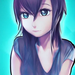 2d cartoon realistic anime character standing