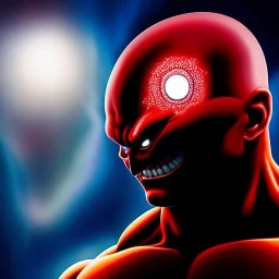 Ultra detailed fullbody Portrait in oil on canvas of Jiren merges REDHULK,extremely detailed digital painting, extremely detailed face,crystal clear Big glowing eyes, mystical colors ,perfectly centered image, perfect composition, rim light, beautiful lighting,masterpiece,8k, stunning scene, raytracing, anatomically correct, in the style of robert e howard and Wizyakuza and Ohrai Noriyoshi and Simon Bisley and uncannyknack