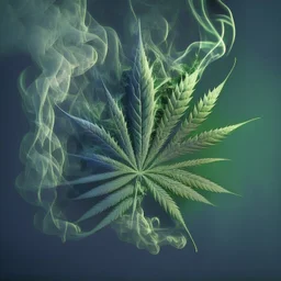 generate a smokey weed wallpaper with asymetrical random placement