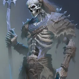 Detailed Fantasy Skeleton Horror, Skull bones, Skeleton fighter, D&D Detailed bones and skull, Dirty, Detailed Features, Refine, Refine skull, Human Skull