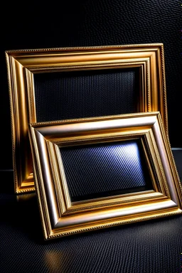 rectangular gold delicate art nouveau picture frame