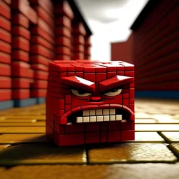 a super angry brick