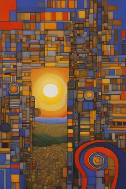 Seize the means of computation and free AI; Abstract; Hundertwasser; Golden Hour