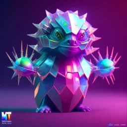 Crystal shell creature,vibrant colors, unreal engine 5, 8k resolution, very small details, realistic, ultra detailed