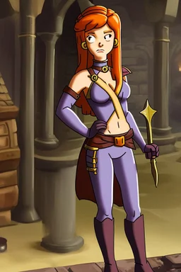 [medieval city, swords, tavern, Leela from Futurama, blurry background] Leela is a well known captain of the city militia. She's making sure everyone is acting properly in game of Thrones.