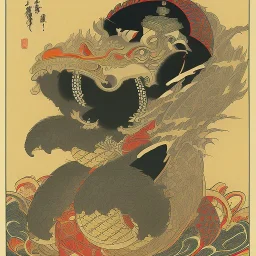  brand logo, Ukiyo-e japanese art