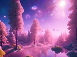 white crystal cosmic and galactic ambiance hill sky rocks sunny trees pools , full of details, smooth, bright sunshine，soft light atmosphere, light effect，vaporwave colorful, concept art, smooth, extremely sharp detail, finely tuned detail, ultra high definition, 8 k, unreal engine 5, ultra sharp focus