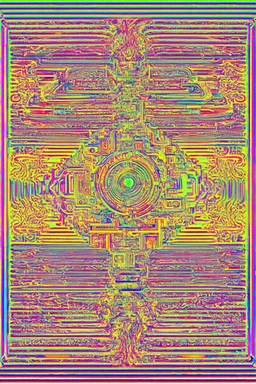 memetic desire amplification machine; optical art with a bit of surrealism and the color palette of Matisse
