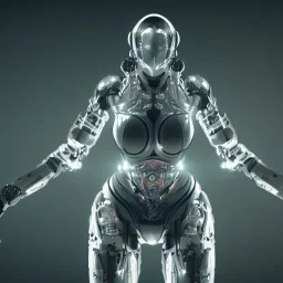 triple exposure, robot woman, high quality, cinematic lighting, hyper realistic, 8k