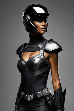 [helmet] News of Halle Berry arrival spread like wildfire, sparking curiosity and speculation among the citizens. Who was this mysterious figure? And what made Halle Berry worthy of standing alongside the legendary Judge Dredd? Berry's presence in the uniform represented more than just a passing of the torch. It symbolized the evolution of justice, a testament to inclusivity and the breaking down of barriers. Her arrival shattered preconceptions, reminding the people of Mega-City One that