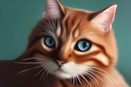 oil painting of a cute cat, hyperrealistic