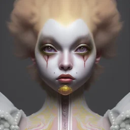 L'Arlequin Fastueux, rococo clown girl, smooth soft skin, symmetrical, soft lighting, detailed face, concept art, digital painting, looking into camera, Designed by Bella, all on PlaygroundAI Stable Diffusion 1.5 base model. Will not produce the same result when Remixed!