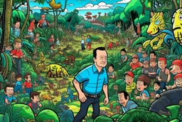 where's Wally but with elon musk si its a where is elon musk game big image jungle