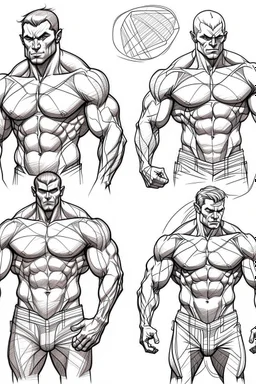 Abdominal muscles drawing sketches