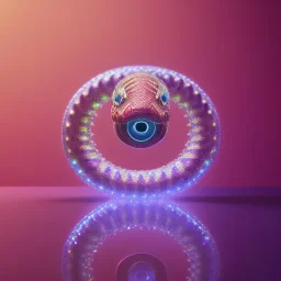 Ring snake as diamond with red diamond eyes, sculpture, hyperphotorealistic,8k,HDR,macro lens, sharp focus, hyper detail, sparkle, unreal engine 5, neon lighting, masterpiece, hypermaximalist, intcrate detailed, elegant, hyper detailed, bokeh, studio lighting, jewelry art, dark, simple design, masculine