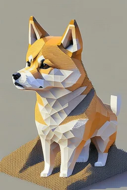 pioneer shiba inu close face matrix isometric hills name X