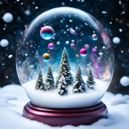 Multiverse in an Snow Globe, floating in the calaxy