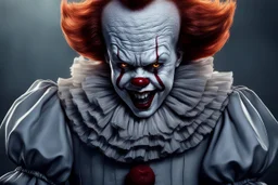 Imagine/ pennywise, accurate, ultra realism, intricate detail, photo realism, portrait, upscale maximum, 8k resolution,,Hyper-detailed ,8k, by xanuth