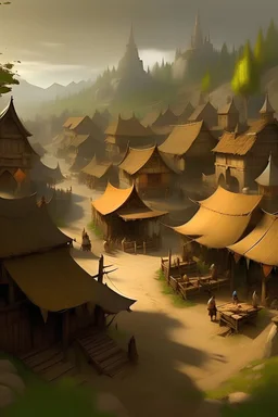 Ashber Town is a little town in the Kingdom of Sapin, more like a glorified outpost. It had no real roads or buildings, with only dirt trails, which featured tents on both sides with various merchants and salesman selling all sorts of things. The Town is situated far North, close to the Grand Mountains and is the hometown