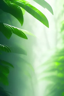 Rainforest Canopy, smooth gradient color transition, evoking serenity. Background photography, close-up, blurred effect, gradient harmony, visual tranquility, airy lightness, gentle shifts, minimalist appeal