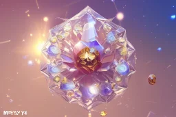 one big crystal subtle flower in a cosmic ambiance, transparent petals, delicate colors, in the foreground, full of details, smooth, bright sunshine，soft light atmosphere, light effect，vaporwave colorful, concept art, smooth, extremely sharp detail, finely tuned detail, ultra high definition, 8 k, unreal engine 5, ultra sharp focus