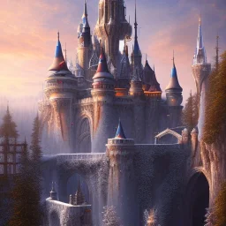 fantasy tower of glass, fairy tale background, ultra detailed, 8K