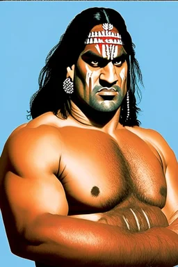 Great Kali Indian wrestler Carton 2d