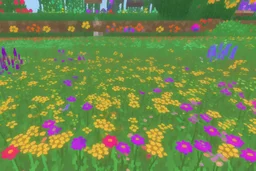 pixel flower field 64 x 64