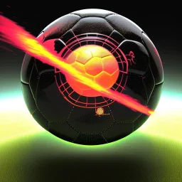 Soccer ball black, earth orbit, volcano