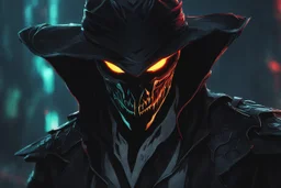 Pyke venom in 8k solo leveling shadow artstyle, pirate them, mask, close picture, rain, neon lights, intricate details, highly detailed, high details, detailed portrait, masterpiece,ultra detailed, ultra quality