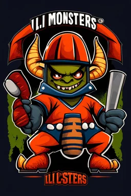 "Lil Monsters" sports team logo