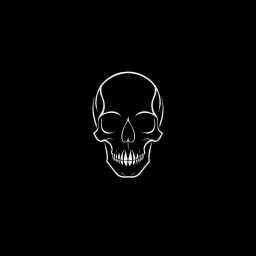 minimalistic skull logo