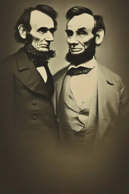 Abraham Lincoln and a vampire face-to-face vintage photography, beautiful, Tumblr aesthetic, retro vintage style, HD photography, hyperrealism